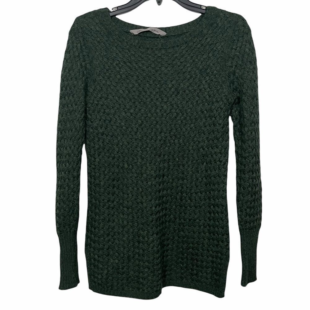 Athleta Forest Grey Knit Crewneck Sweater